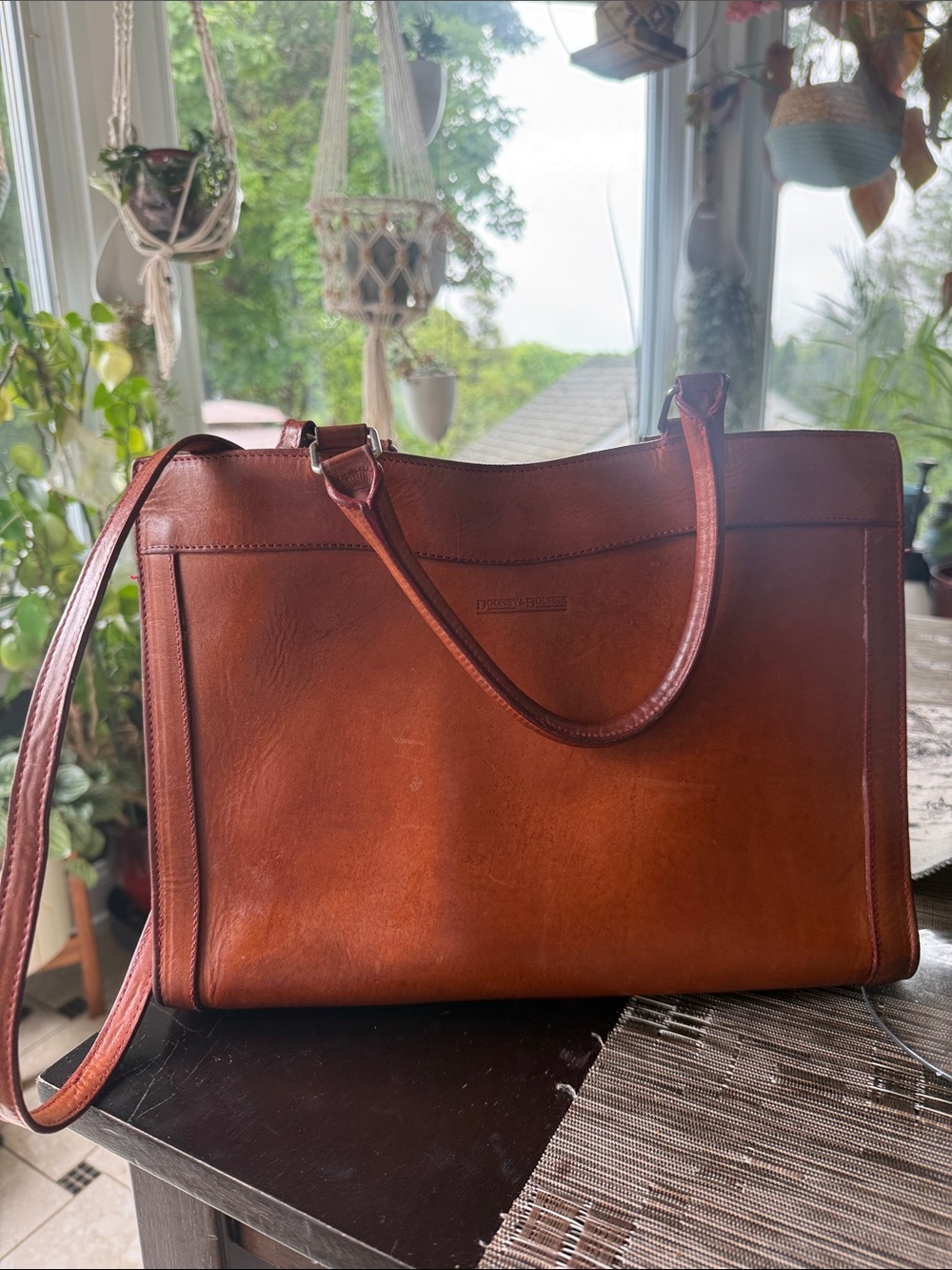 Dooney & Bourke Handbag in Cognac Brown - Classic Women's Shoulder Bag